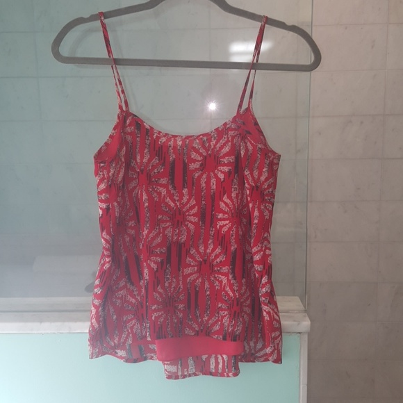 Red Patterned Tank Top - Picture 2 of 2